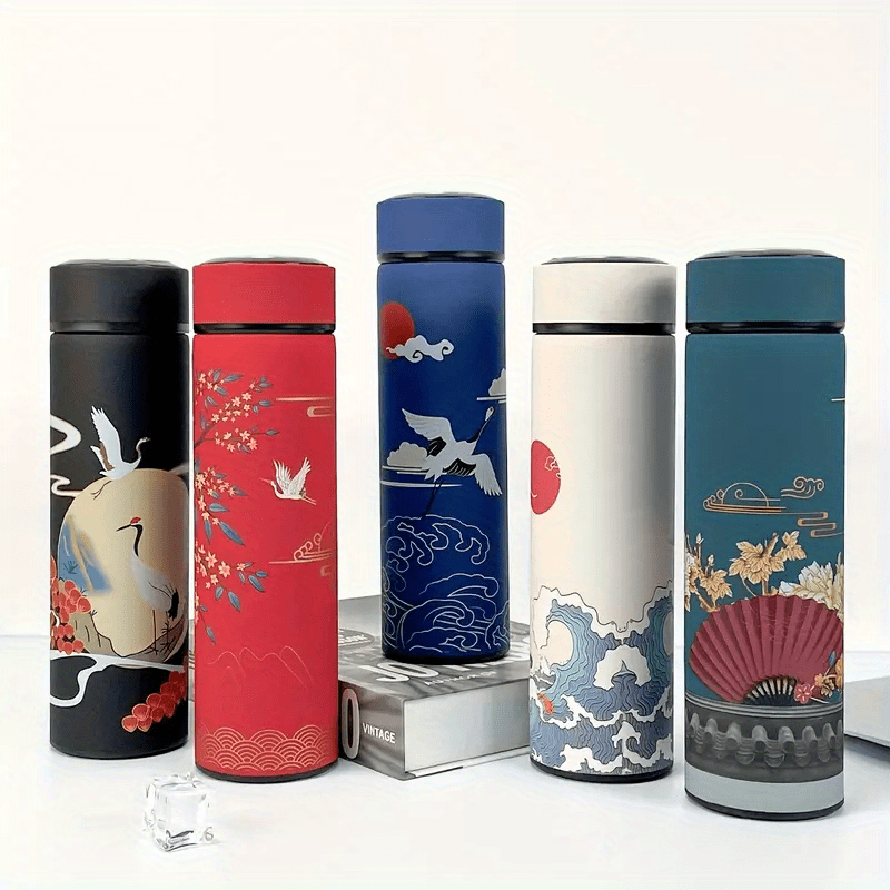 500ml Creative Chinese Style Retro Thermos Cup Men And Women Students  Stainless Steel Literary Vacuum Flasks Water Bottle - Buy Insulated Vacuum