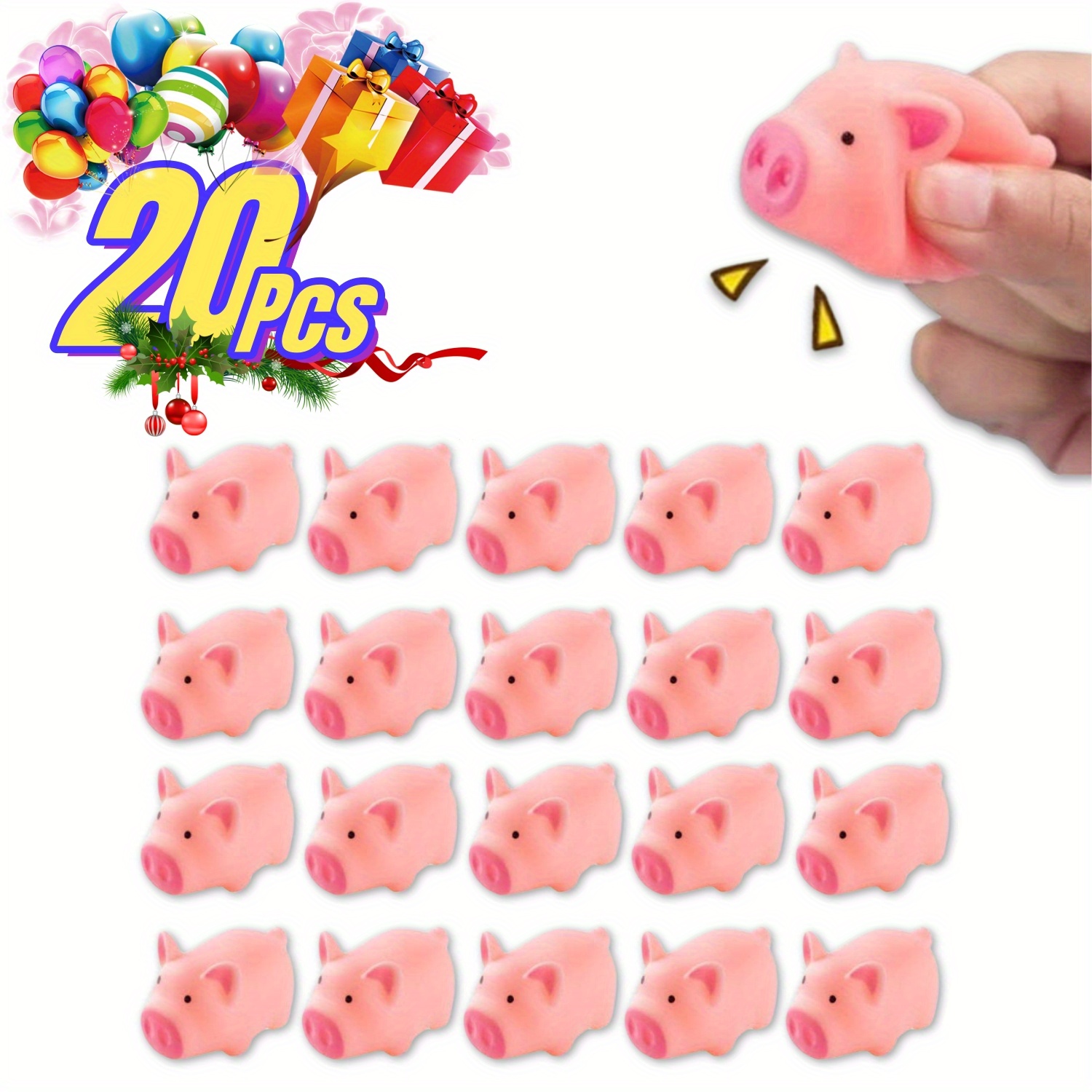Mini Rubber Pig Baby Bath Toys Rubber Screaming Sound Piggie Party