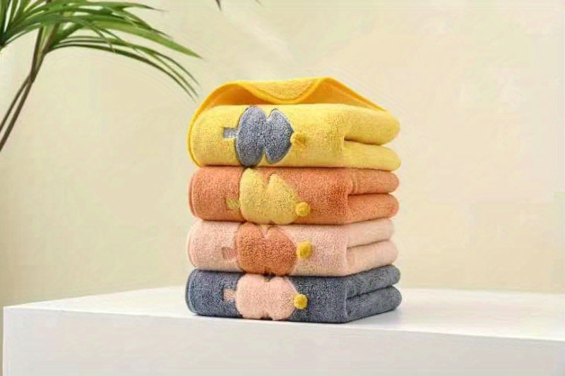 Solid Color Cotton Towels Set, Thickened Soft And Absorbent Towel,  Washcloth & Hand Towle & Bath Towel, Bright Yellow Towel Set For Home  Bathroom - Temu Australia