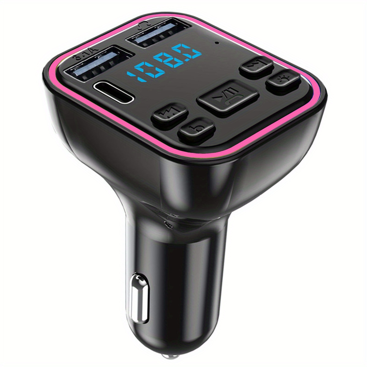 Car Bluetooth 5.0 Fm Transmitter Pd Type-c Dual Usb 3.1a Fast Charg