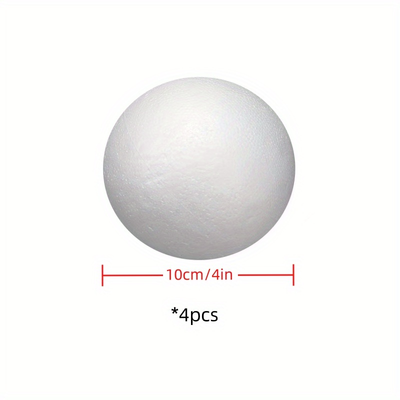 FFchuanhe 8 inch 2pcs Craft Foam Ball, White Polystyrene Smooth Round Ball, for Arts and Crafts Supplies School Project, Wedding, Holiday Party.