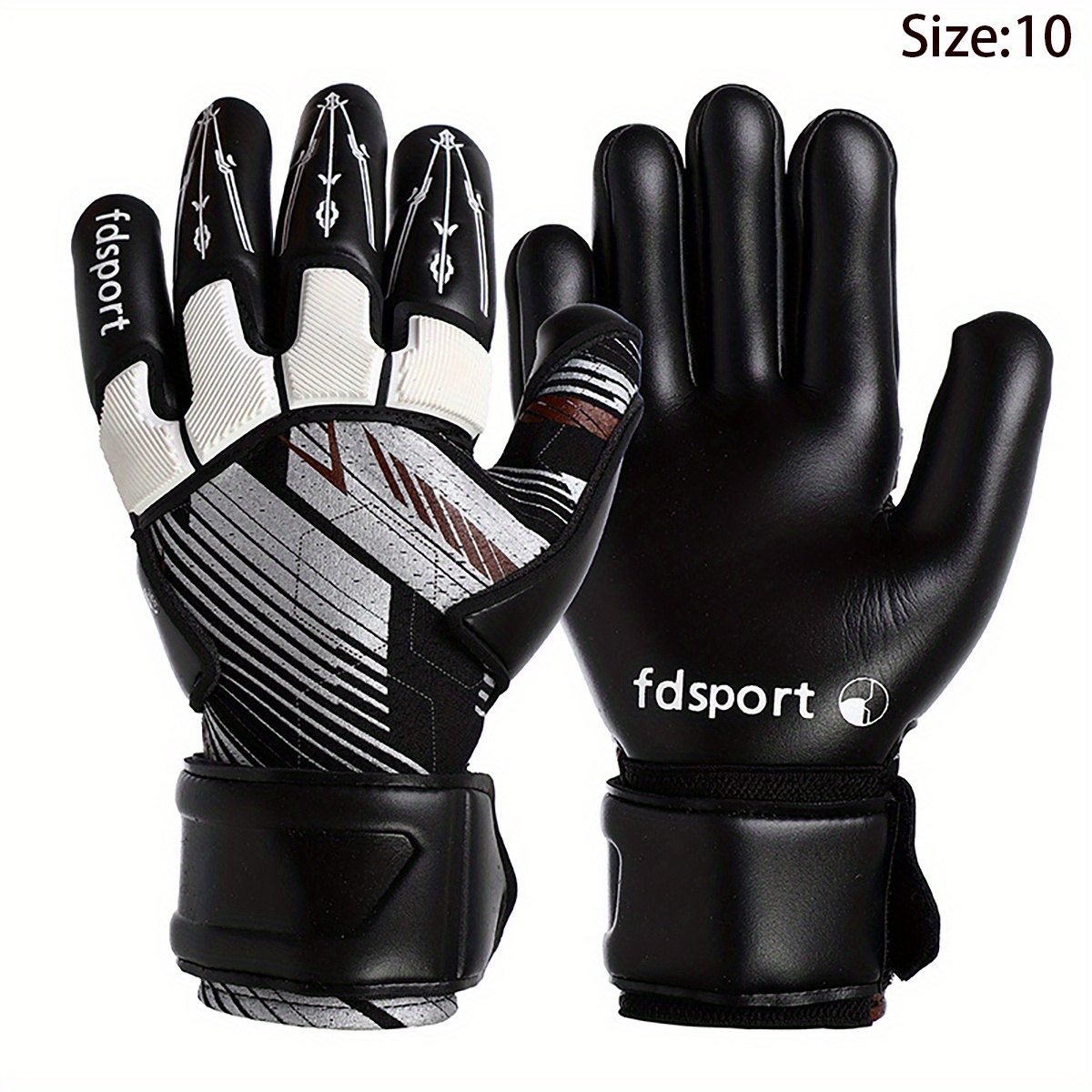  Sportout Youth&Adult Goalie Goalkeeper Gloves,Strong Grip for  The Toughest Saves, with Finger Spines to Give Splendid Protection to  Prevent Injuries,3 Colors (Black, 5) : Sports & Outdoors