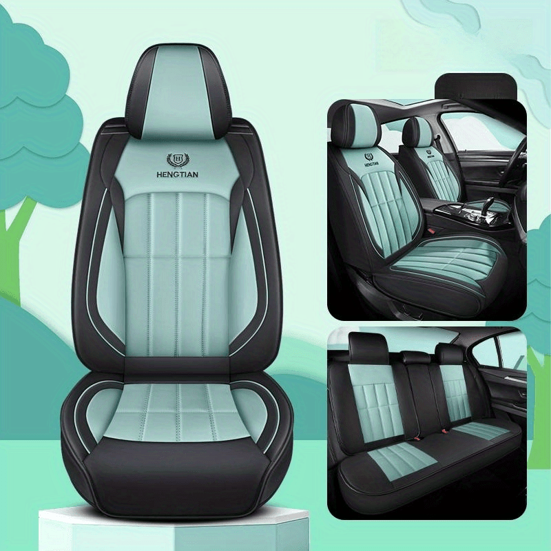 5 Luxury Car Seat Covers, New, Premium, All-season, Universal Fit,  Big-eyed, Full Coverage, Full Leather, Breathable, Car Seat Protector,  Summer - Temu