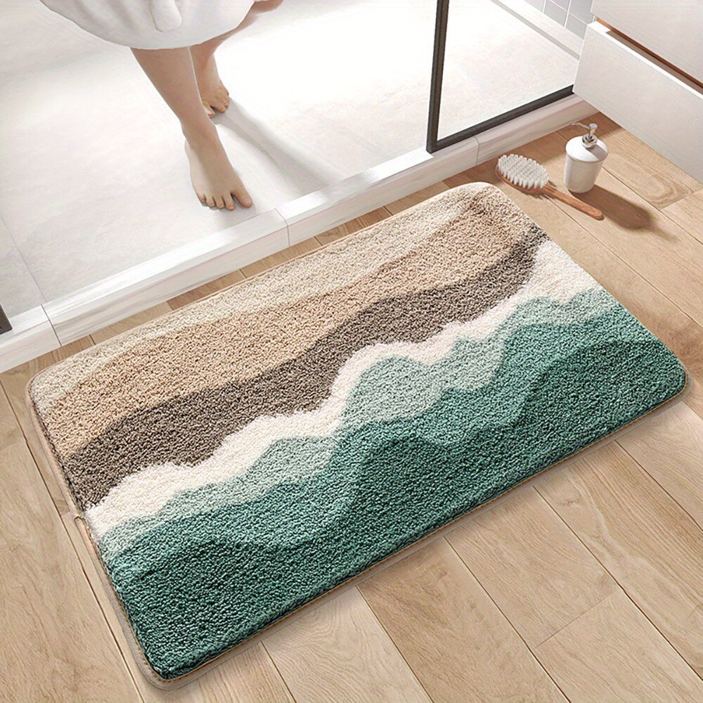 Loden Color Bath Mat Soft Shaggy Bathroom Rugs Non slip - Temu