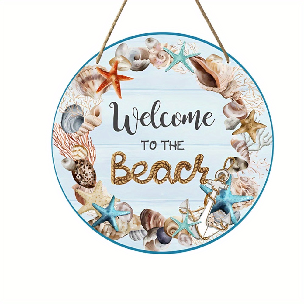 To The Beach Wreath Sign Signs For Wooden Wreaths Temu