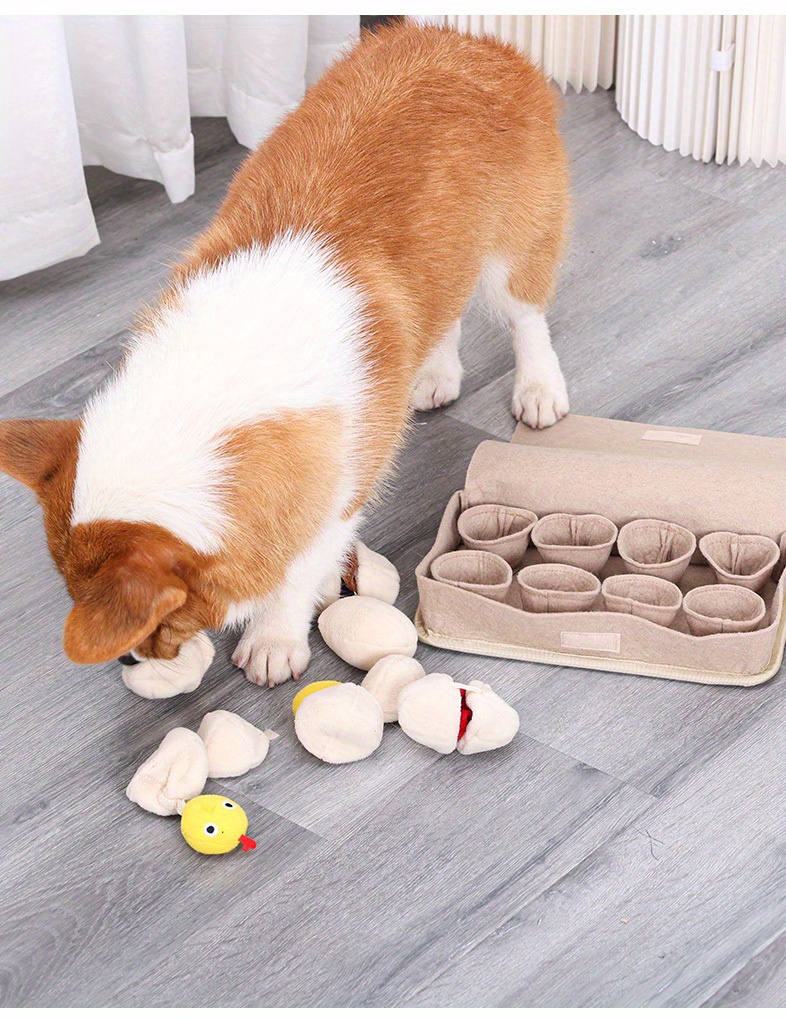 Stuffed Pet Dog Training Hunting Toy Interactive Dog Food Puzzle Toys Slow  Feeder Sniffing Training Iq Treat Dispenser Squeaker