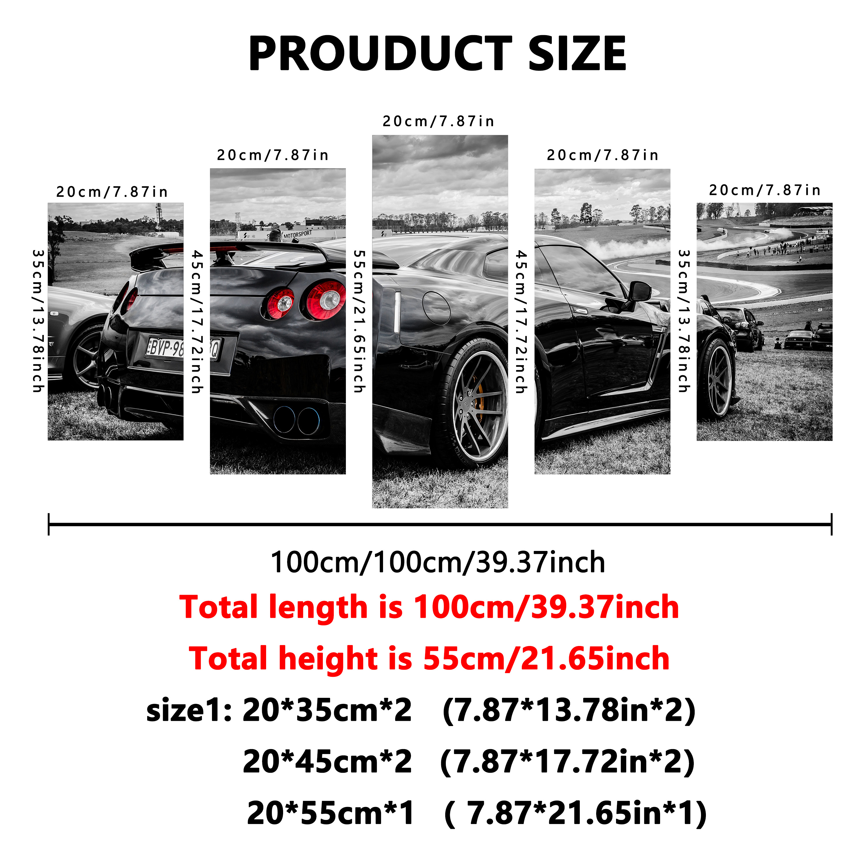 Canvas Poster, Modern Art, Super Cool Black Car Poster, Gray Style