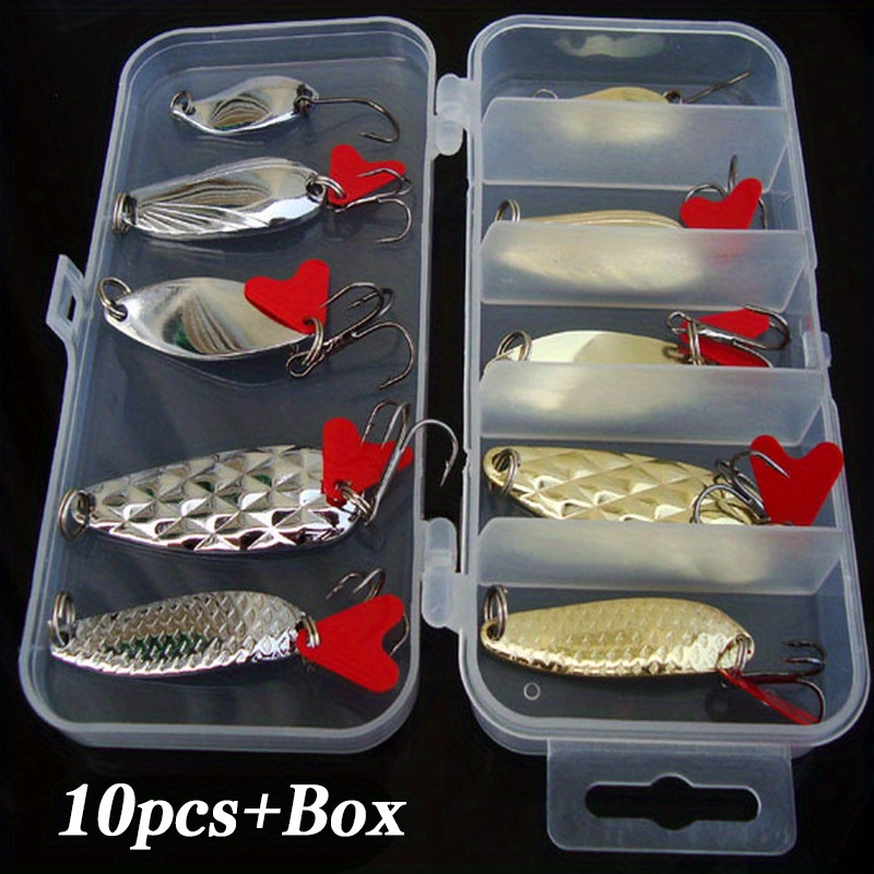 10pcs + Willow Water Drop Sequins Fishing Lure Kit With Storage Box - Perfect For !
