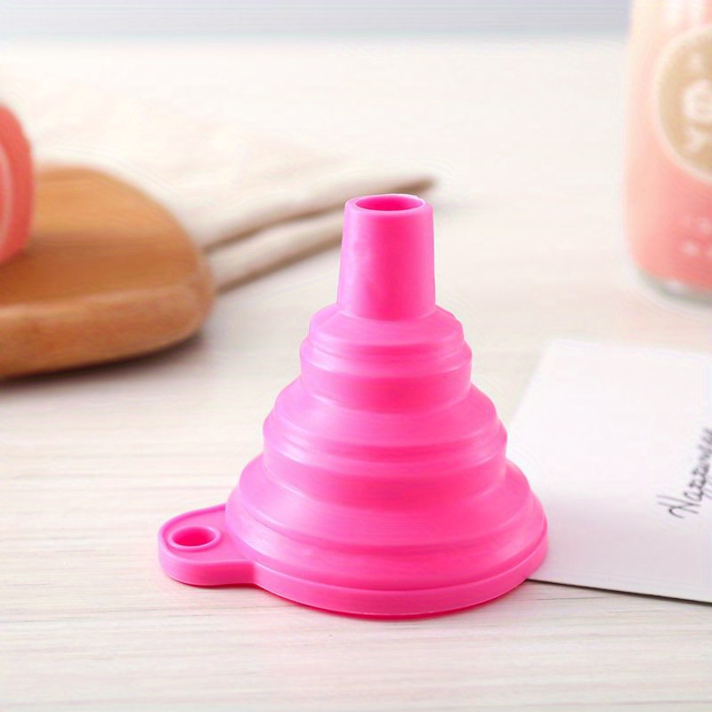 1pc 3pcs Portable Silicone Funnels For Kitchen And Wine Laboratory