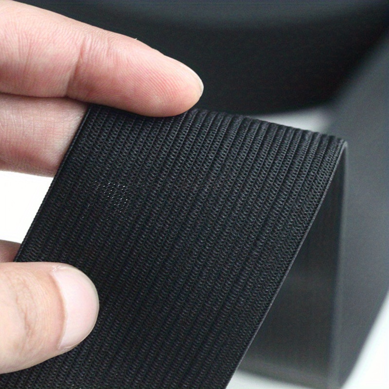 E-shop Eine Rolle 50 mm breites, ultraflexibles, strapazierfähiges Stretch-Gewebe, elastisches Band mit weichem Strickbund in Schwarz und Weiß, für