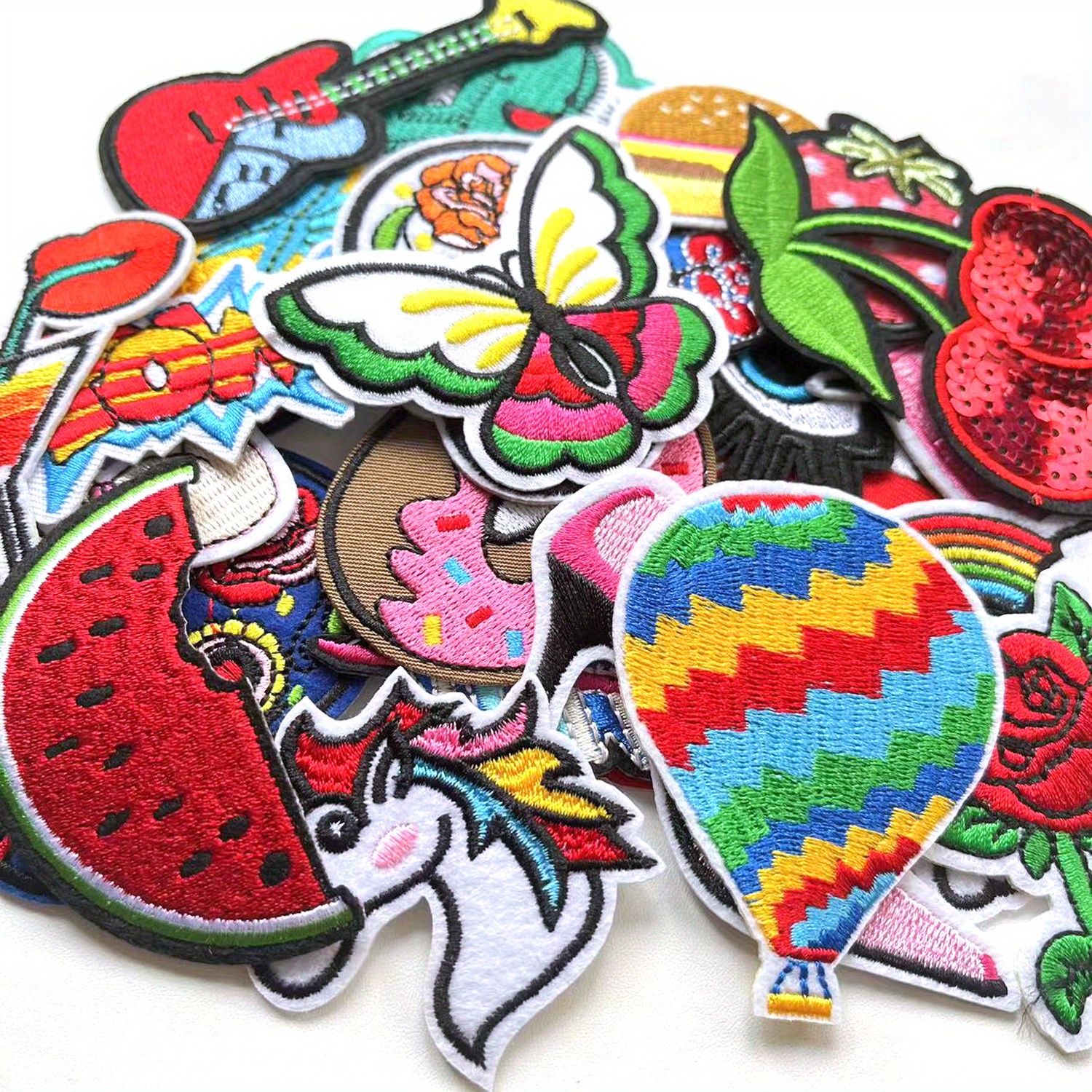 The Words Embroidery Iron On Patches for Clothing, Sticker Cute Patches,  Parches para Ropa, Sew On Patch for Backpack Jackets Jeans Shirt