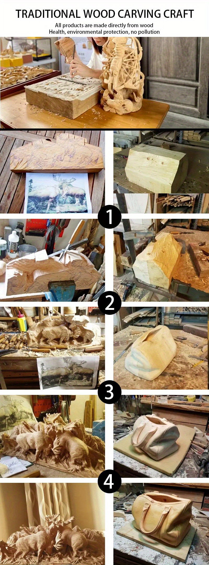 Boxwood Solid Wood Carving Cypress Solid Wood Carving Flower Temu