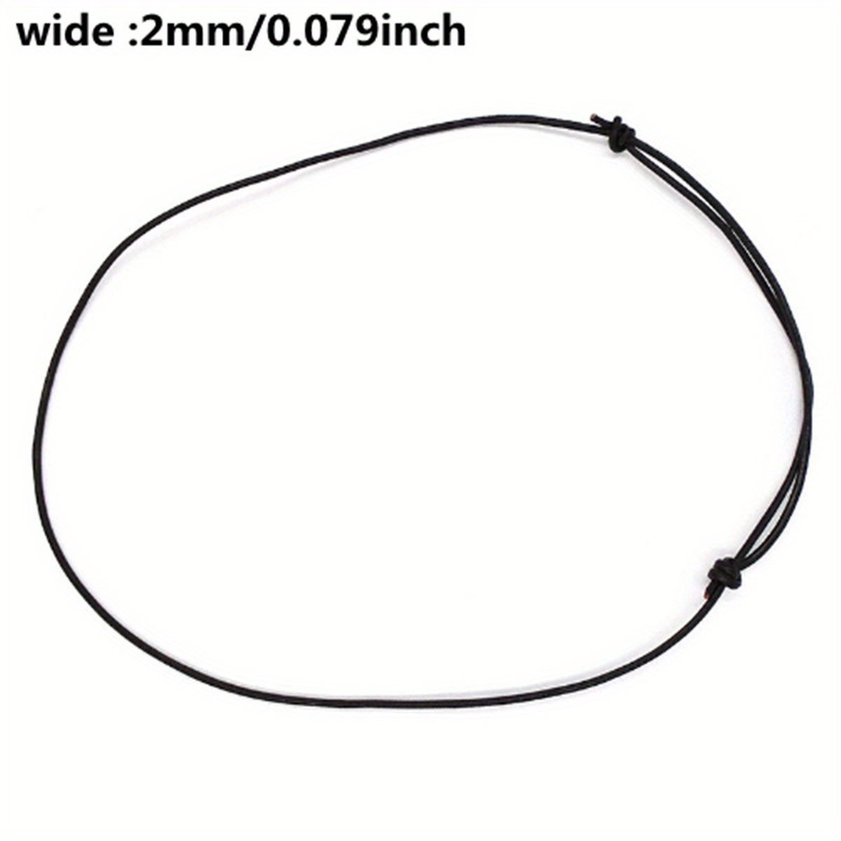 Thick Adjustable Necklace Rope black Pu Leather Chain For - Temu