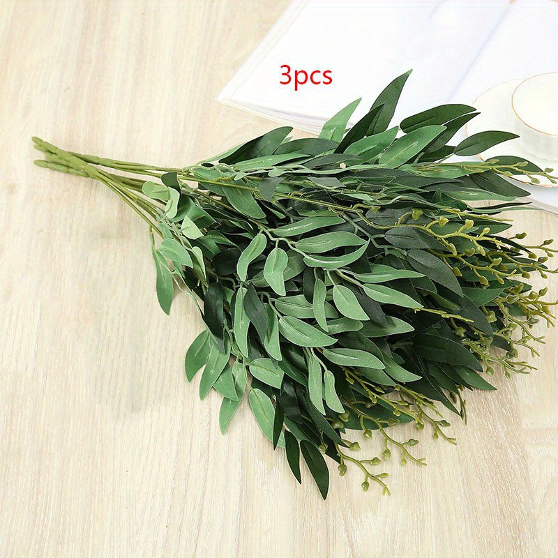 Artificial Bunches of Spring Grass Fake Plants Green Decor 