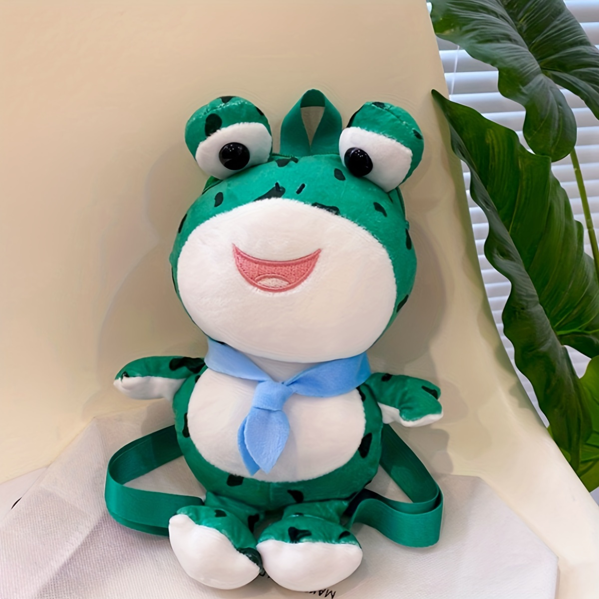 Cute Plush Toy Frog Bag Stylish Cartoon Zipper - Temu Canada