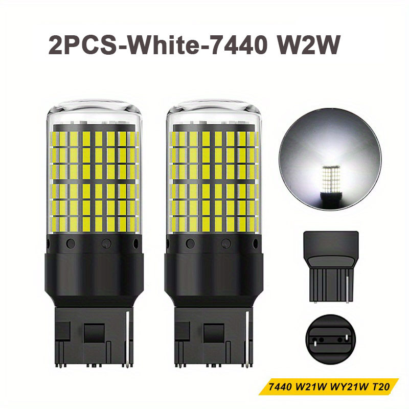 Katur 2x T20 7443 LED Car Light Bulbs Used For Brake Stop Tail Lamp Red Led  12v T20 Size W21/5W W3 x 16q Base For DRL Function - AliExpress