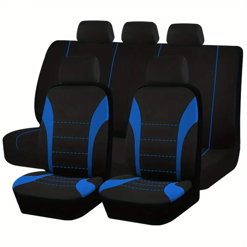 9pcs Seat Covers Safe for Air Bags Various Grey Red