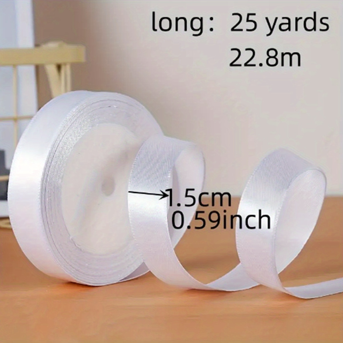 25 Yards Width Long Satin Ribbon Ribbon Silk Ribbon Weaving - Temu