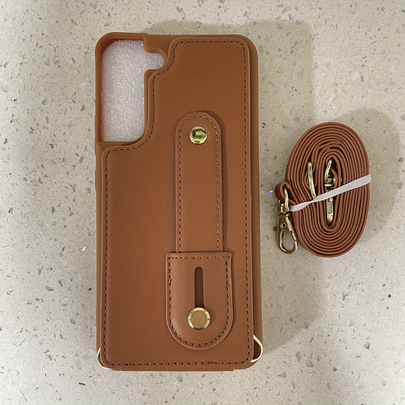 Crossbody Faux Leather Phone Case For Galaxy S23 Ultra S22 Ultra