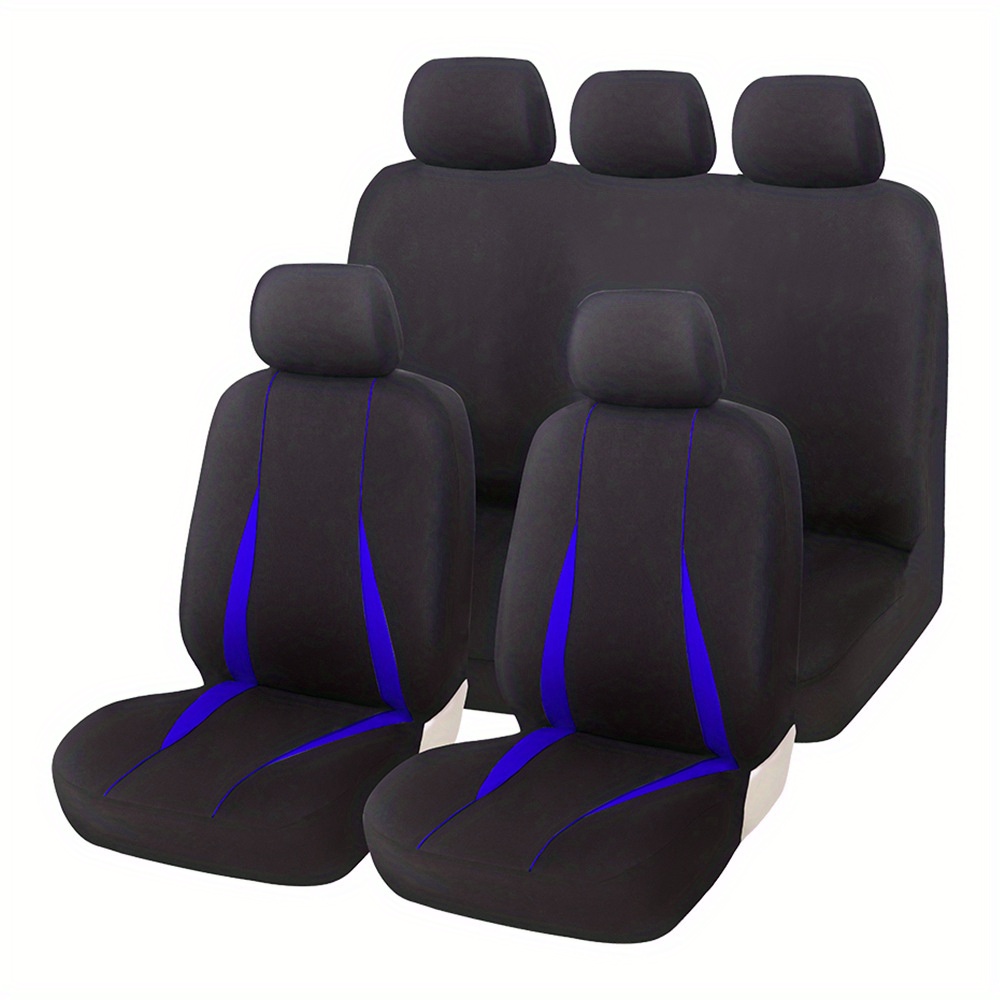 9pcs Seat Covers Safe for Air Bags Various Grey Red