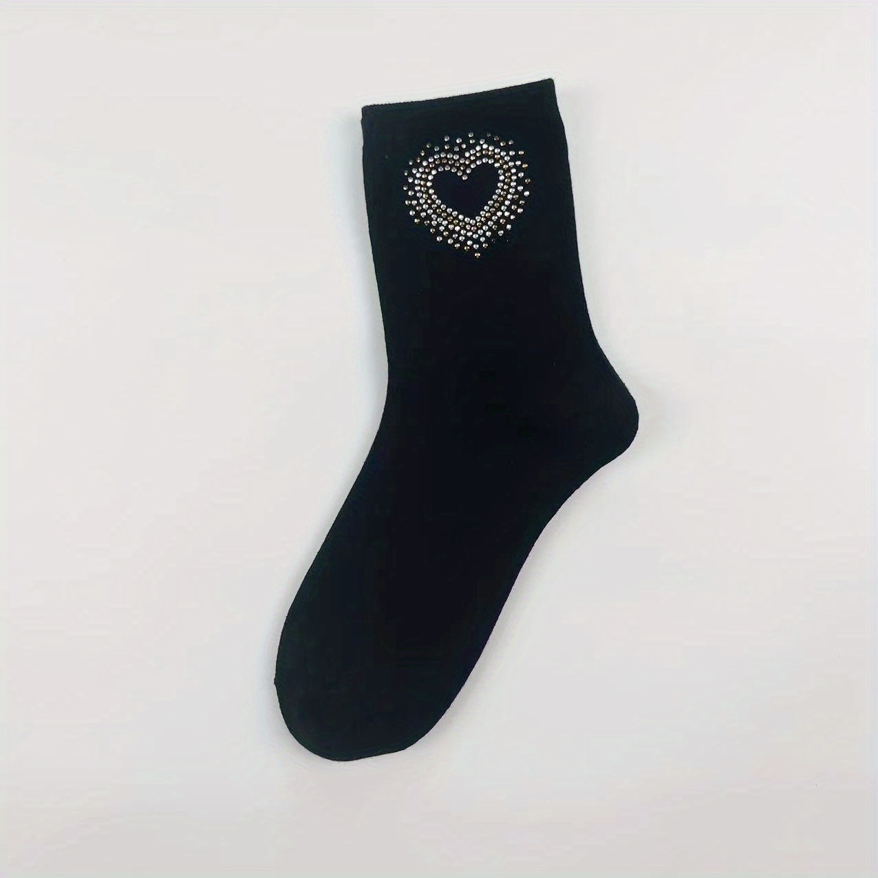 Image of A Pair Of White/black/gray/dark Gray/pure Handmade Fashionable Mid Tube Women's Socks