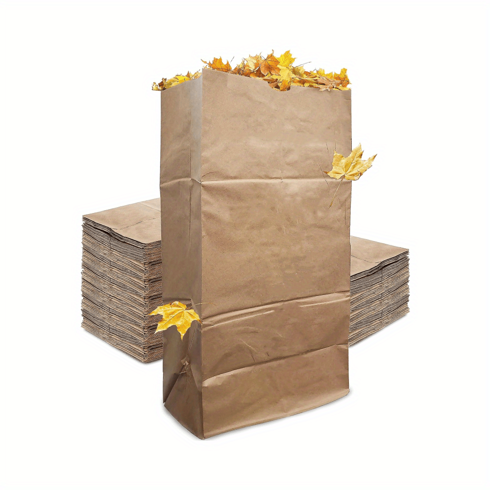 30 Gallon Heavy Duty Brown Paper Lawn And Refuse Bags For - Temu