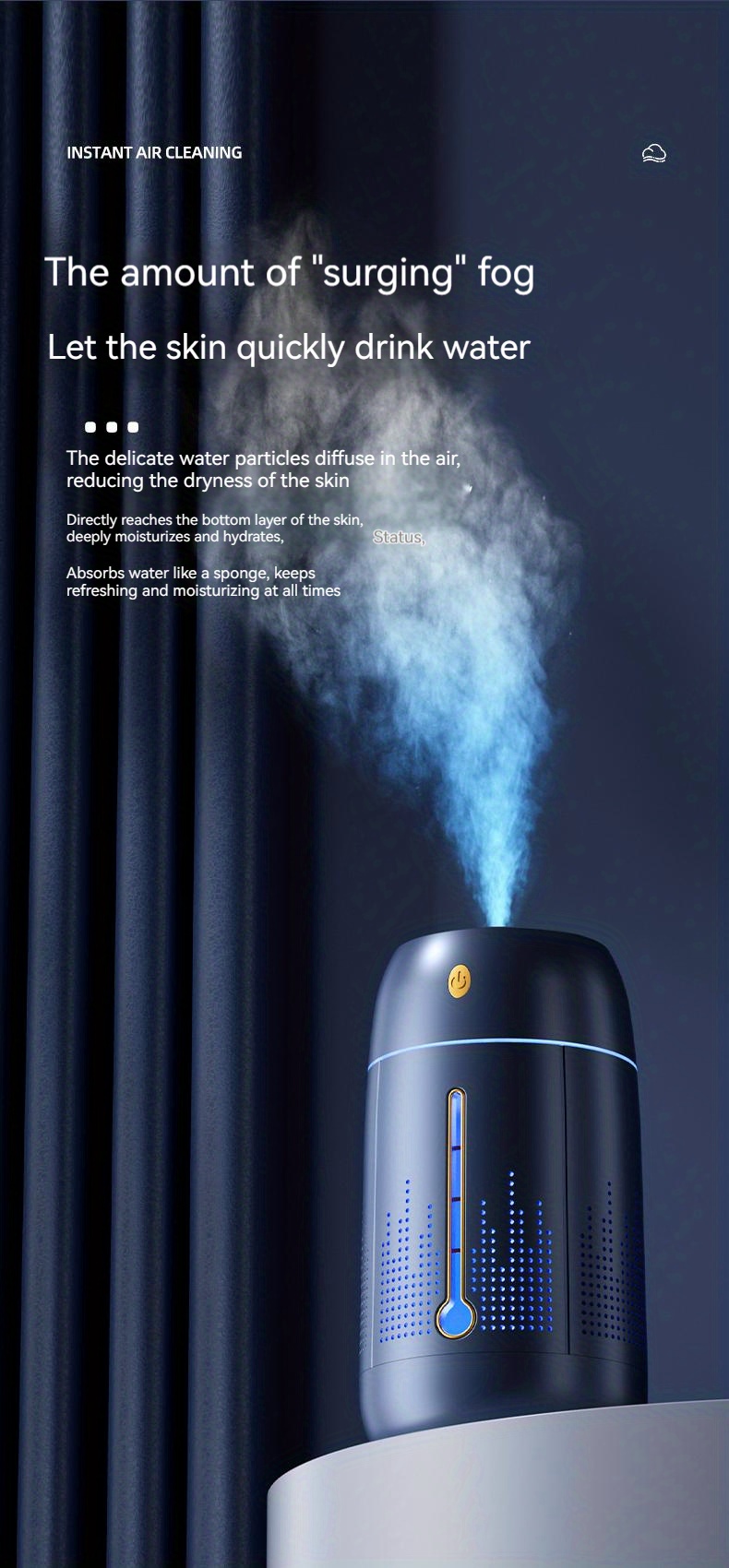 Humidificador Aire Lindo Difusor Aroma Luz Nocturna Niebla - Temu