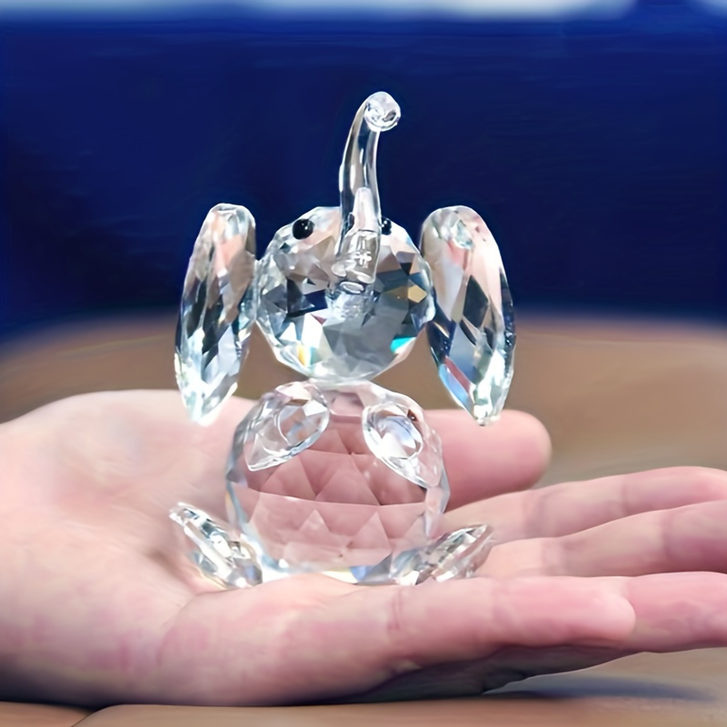 Cute Elephant Gifts for Women Crystal Elephant Statue Home Decor Figurine  Collection Glass Ornament Animal Gifts for Elephant Lovers