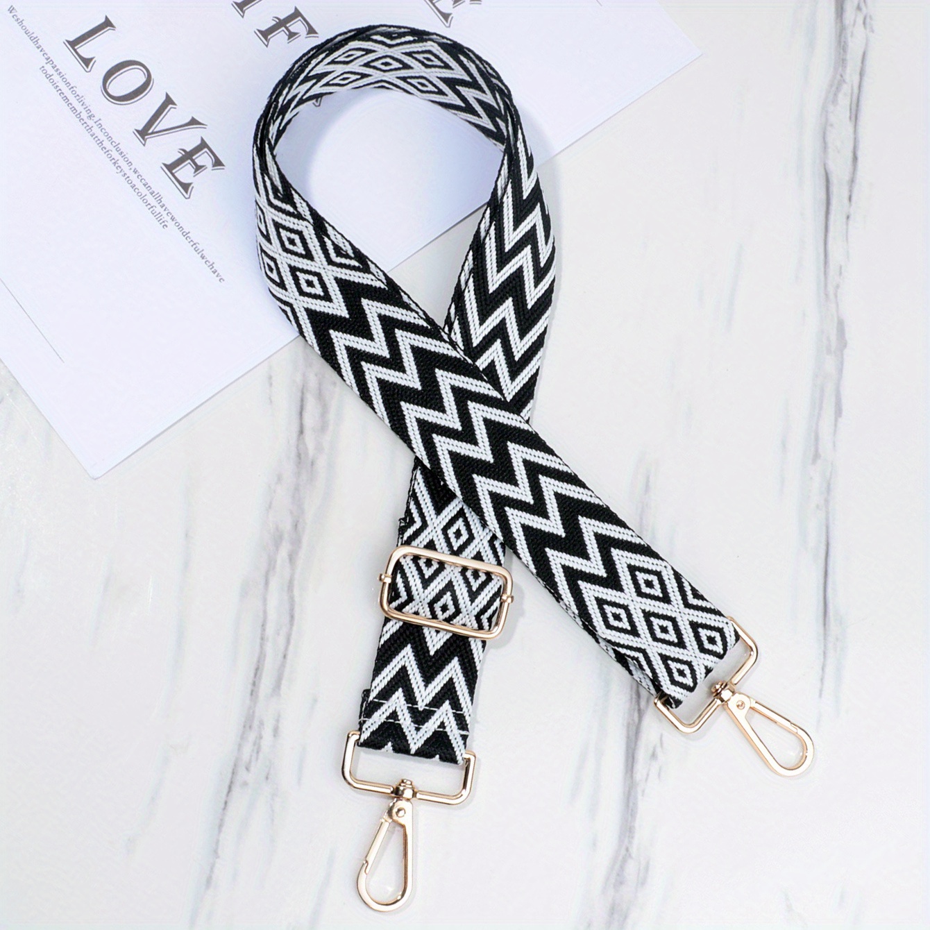 Hobbspring Geldbörsengurt Weiß - Abnehmbarer Schultergurt Mit Drehverschluss