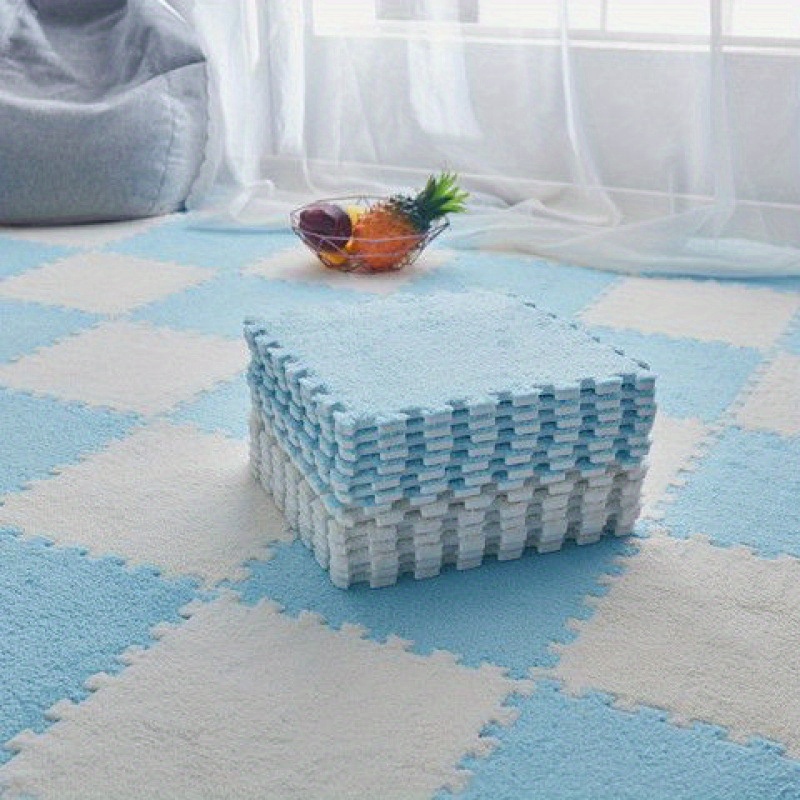 Plush Puzzle Foam Floor Mat Bay Window Mat Seat Mat, Square Interlocking  Carpet Fluffy Area Rug, Protective Anti-slip Comfort Seat Pads Foam Floor  Mats - Temu Australia