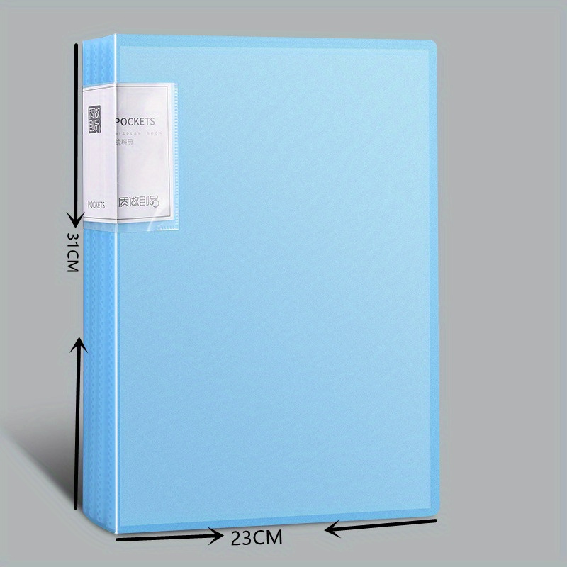 Folder With Plastic Sleeves 30 pocket Portfolio Folder - Temu