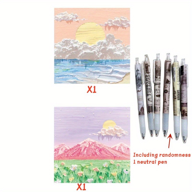 6pcs/set Aesthetic Planet Design Sticky Note, Tearable Oil Painting Memo  Pad For Taking Notes And Leaving Message, Great For Back To School  Stationery Supplies