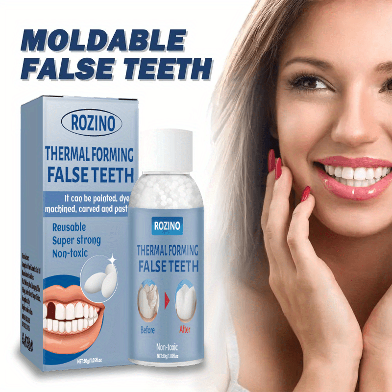 30ML Temporary Filling Tooth Repair Granules Teeth Gaps Missing Broken  Tooth False Teeth Filling Moldable Solid Glue Dental Care