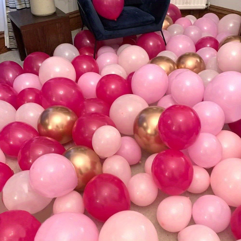 Jobkoo Arco di palloncini rosa e bianco, palloncini rosa pastello bianchi  per feste, ghirlanda di palloncini rosa chiaro con palloncini in lattice