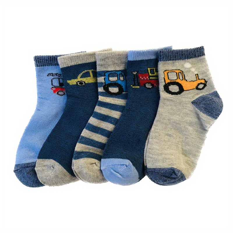 2 pares de calcetines para niñas, estampado animal de castor de dibujos  animados, lindos calcetines casuales para niños, Varios colores