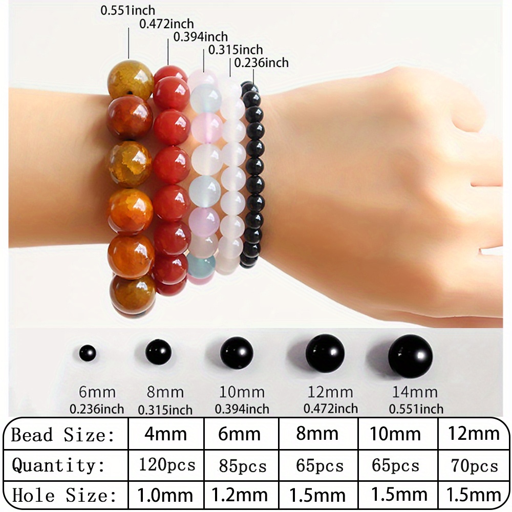 Set di 320 perline di vetro sfaccettato da 10 mm, perline di vetro  colorate, rotonde, multicolori, per realizzare lavori di artigianato,  bracciali