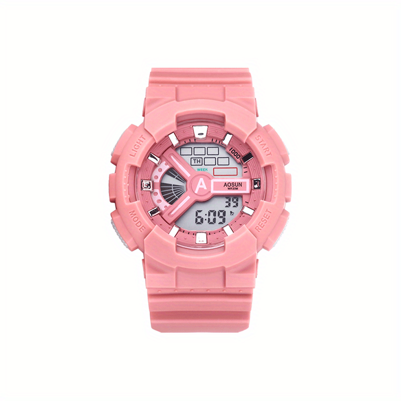 Cinturino Orologio Sportivo Rosa In Silicone Antitraccia Con Fori, Adatto  Per 20/22mm