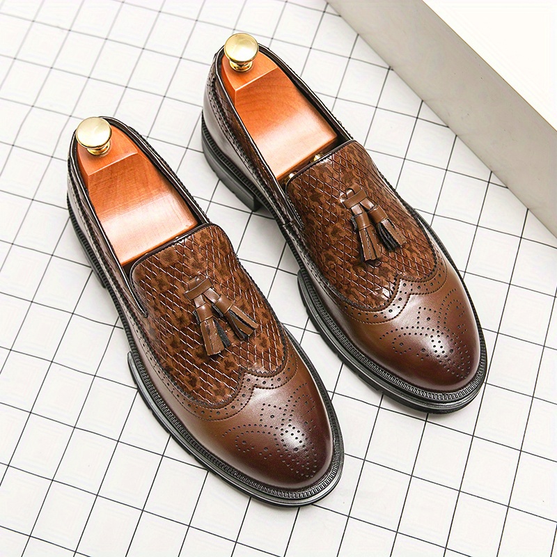 Brogue tassel store loafers mens