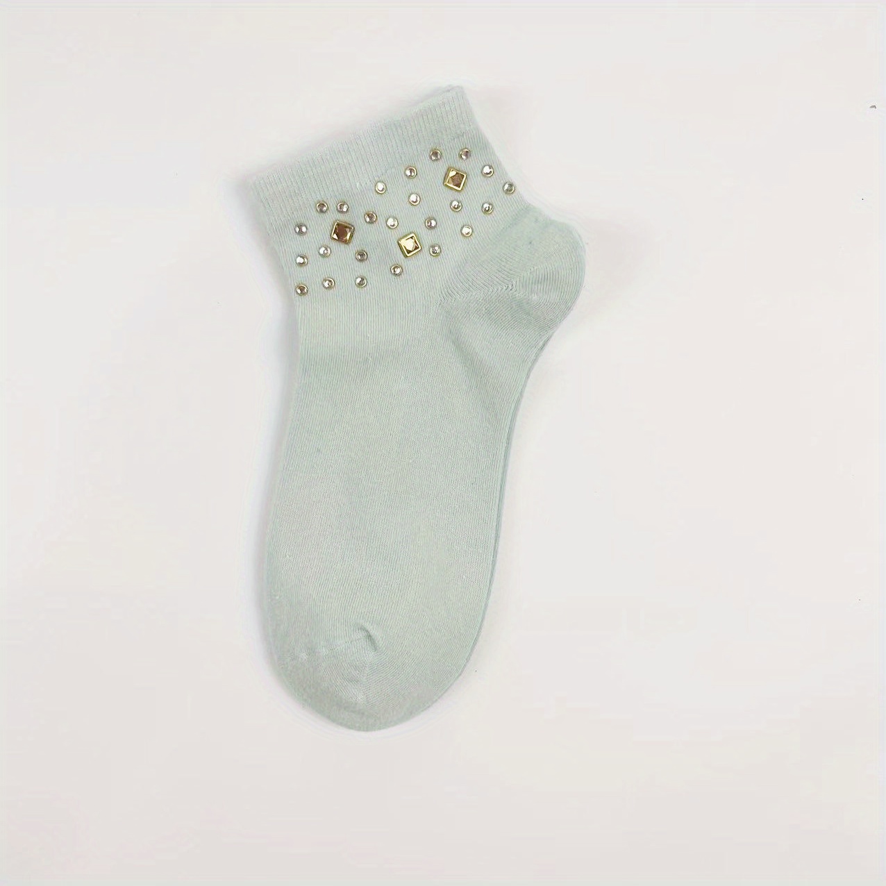 Rhinestone Crew Socks for Women
