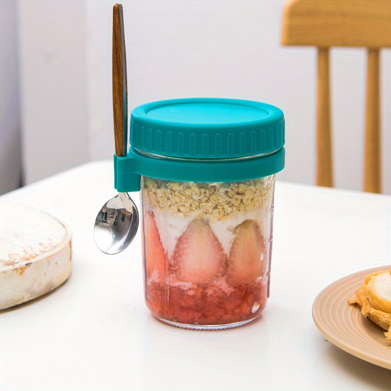  4Pcs Overnight Oats Jars,10oz/16oz Mason Jars,Glass