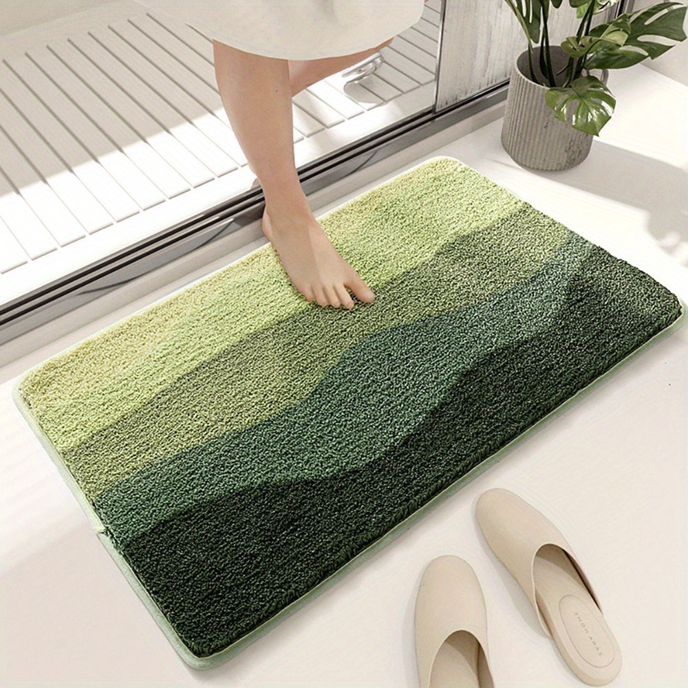 Loden Color Bath Mat Soft Shaggy Bathroom Rugs Non slip - Temu