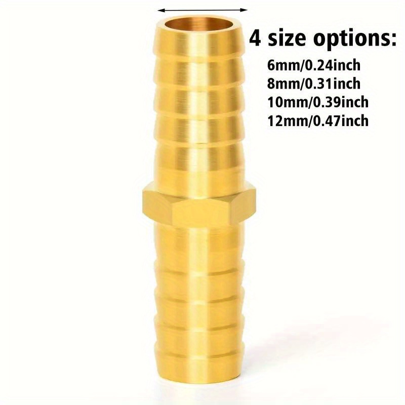 Set Of 3 High-quality Pipe Fittings, Featuring A 2-way Pagoda Connector, Compatible With Hoses Of Sizes 1/4", 5/16", 3/8", And 1/2", Suitable For 6/8/10/12mm Water Or Fuel Hoses