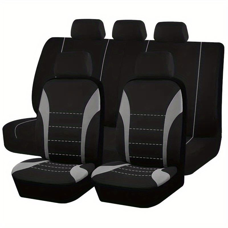 9pcs Seat Covers Safe for Air Bags Various Grey Red
