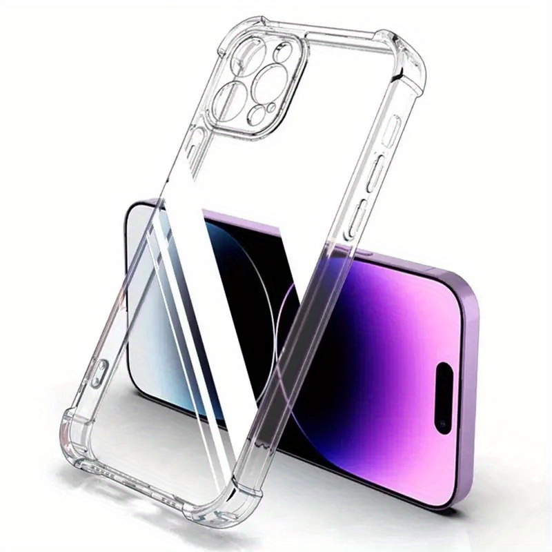 Funda transparente para iPhone 15 Pro Max, ultra delgada y flexible,  resistente a los arañazos, transparente, TPU, a prueba de golpes, goma de  gel