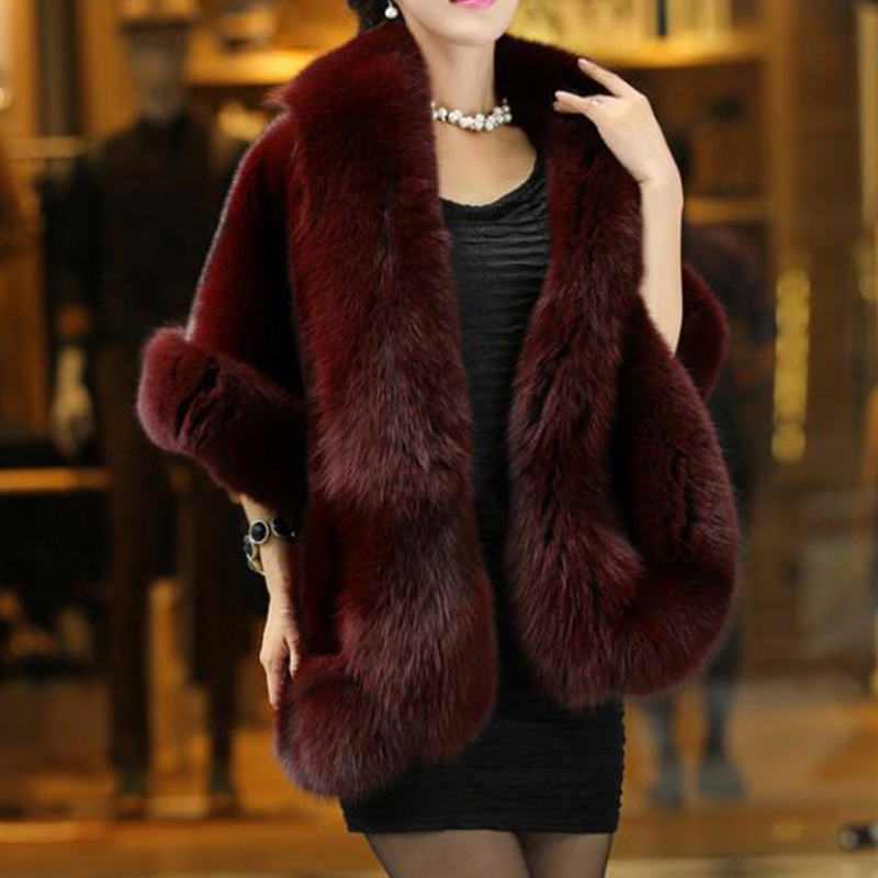 Mink Fur Coat in Brown Color With a Collar 