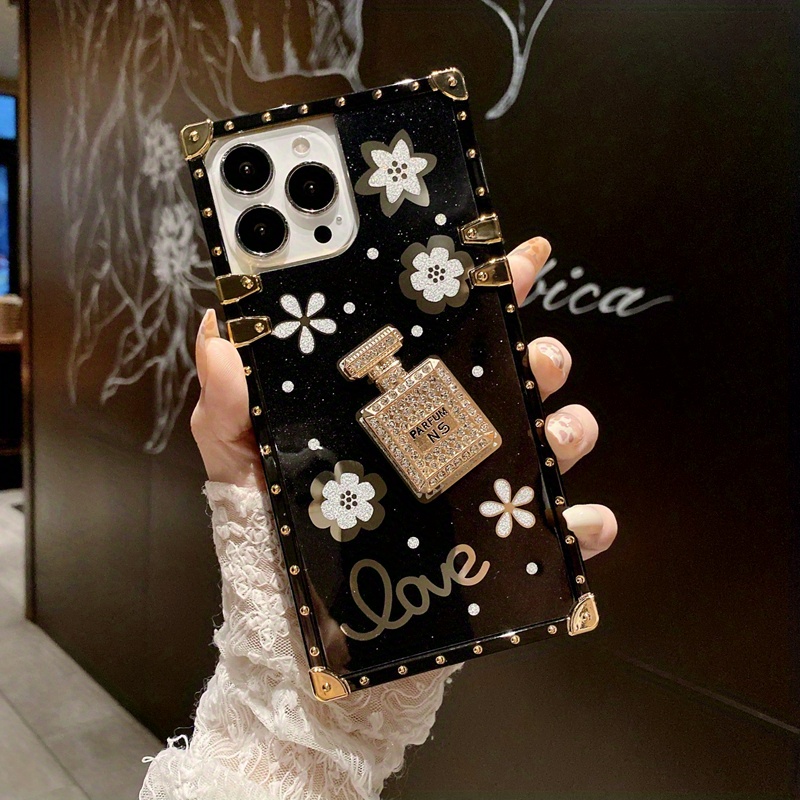 Luxury Design Perfume Bottle Square Rhinestone Glitter Love Shockproof  Phone Cases For Iphone 14promax/14pro/14/14plus,13promax/13pro/13,12promax/12pro/12,11promax/11pro/11,xsmax/xr/xs  Phone Cases - Temu United Arab Emirates