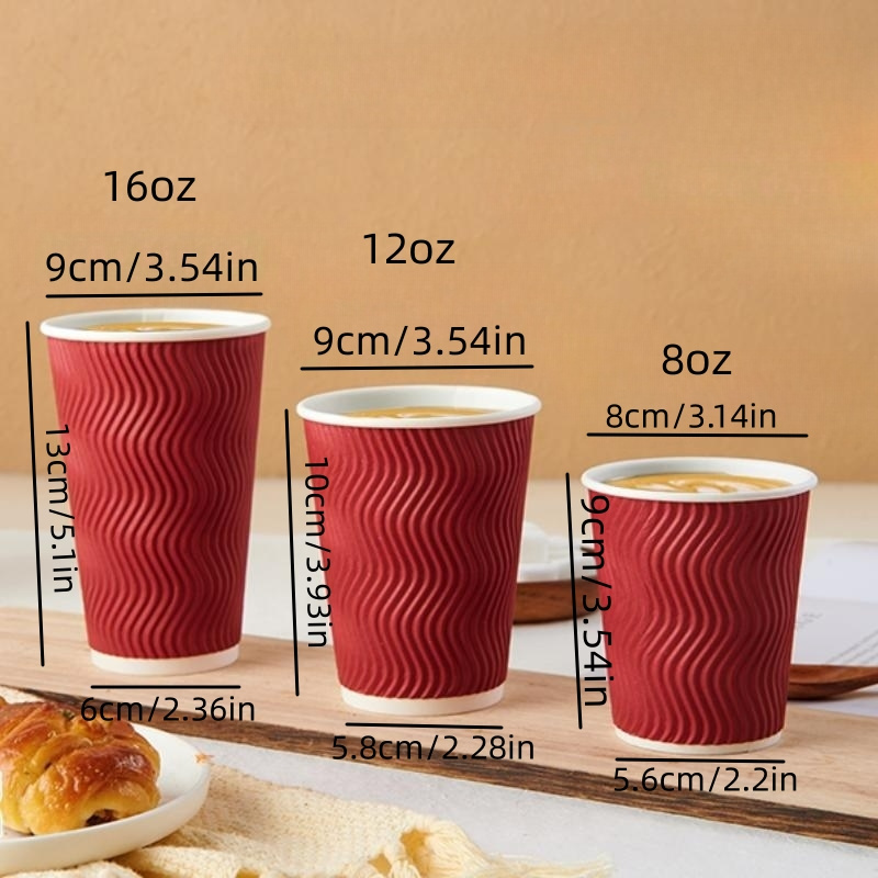 Disposable Coffee Cups With Lids And Straws Togo Hot Paper - Temu