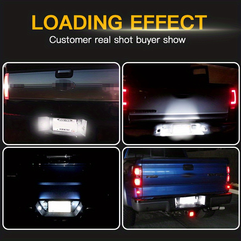 2pcs LED Car License Plate Lights White Auto Accessories For Ford 1990-2014  F150 F250 F350 Ranger Raptor Explorer Expedition