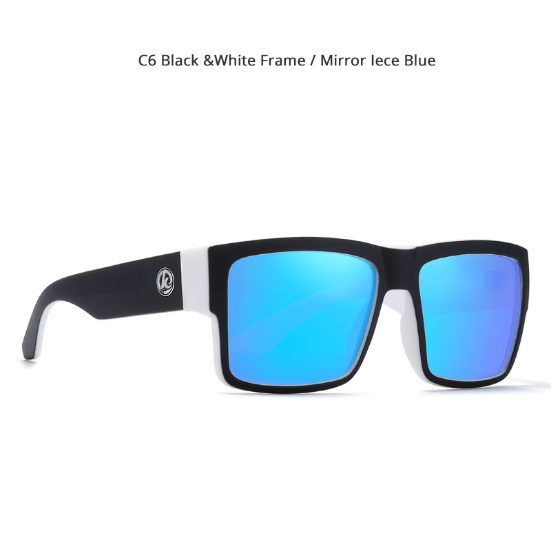 WOLFFLOW | Squire Shape | UV Protection Sunglasses For Men | Black Blue  Mirror | Metal | 8692