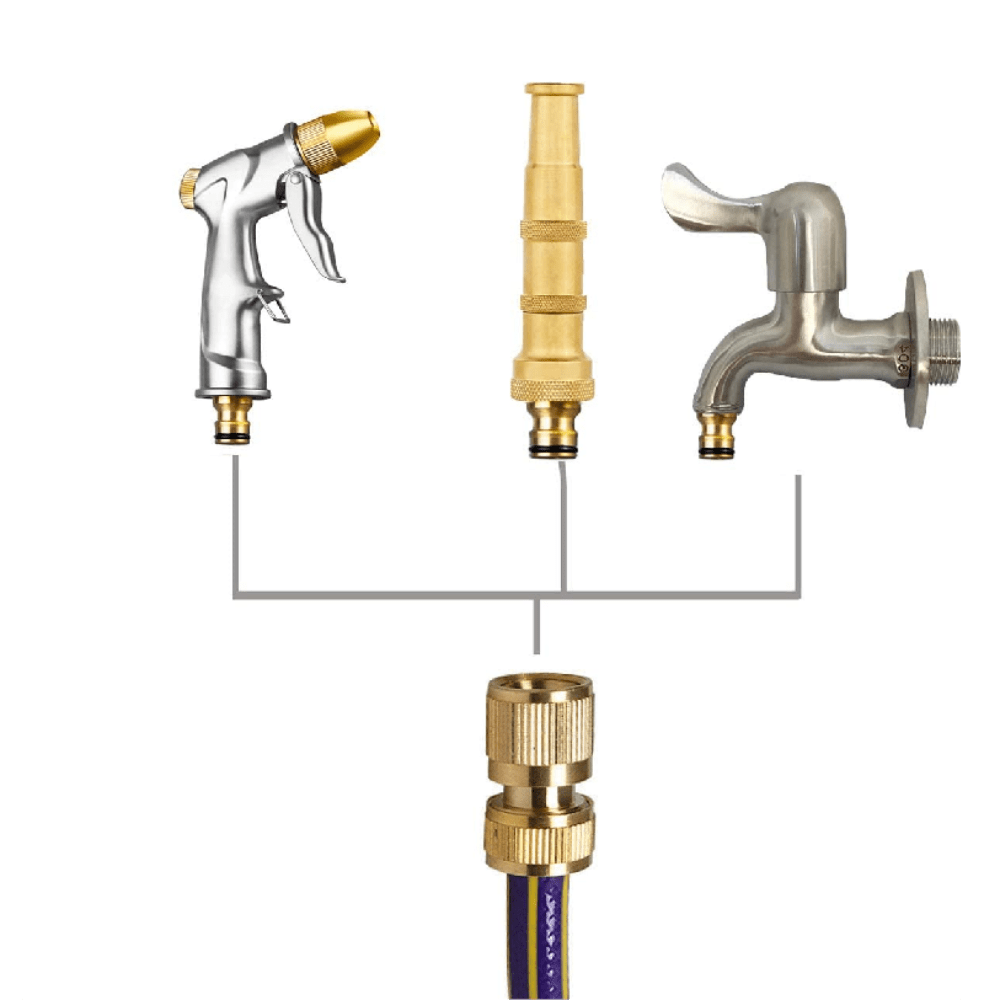 Garden Hose Quick Connectors Solid Brass Ght Thread Easy Temu